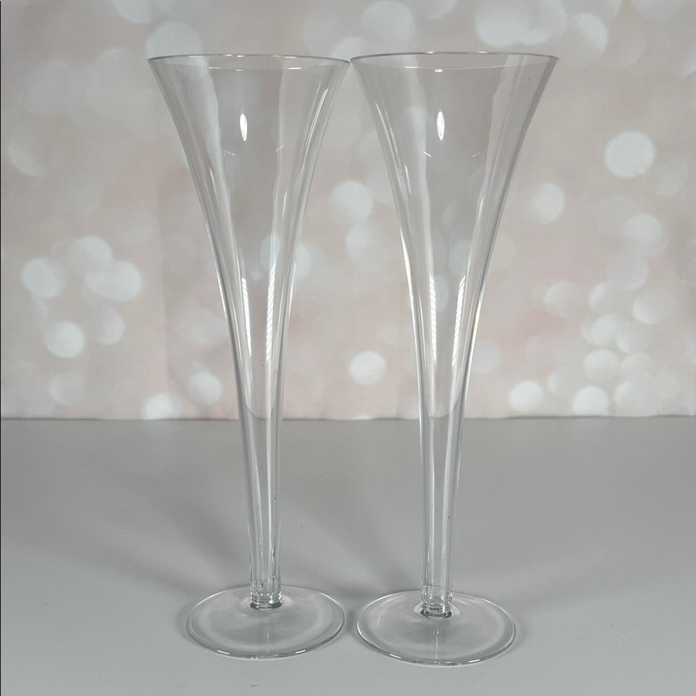 Stunning Lightweight Crystal Toasting Flutes